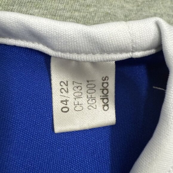 Adidas Mens Fitted Soccer Jersey Athletic Blue Size Large Sport Performance - Picture 3 of 5